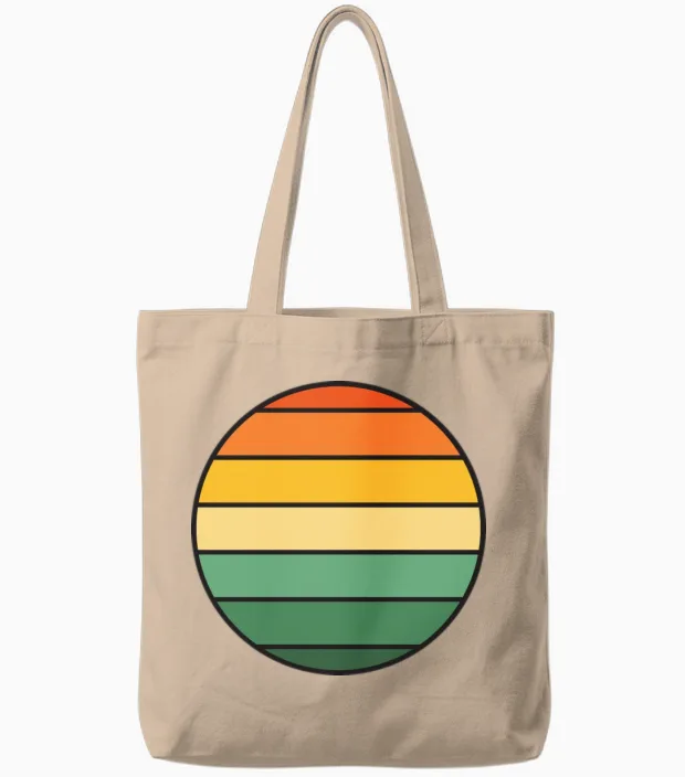 Vintage Retro Fashion Retro Gift Tote Bags in Natural