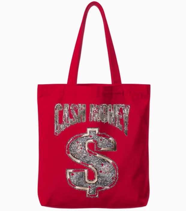Cash Money Tote Bags in Red