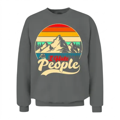 I Hate People Hiking Camping Unisex Sweatshirt - Graphite Heather