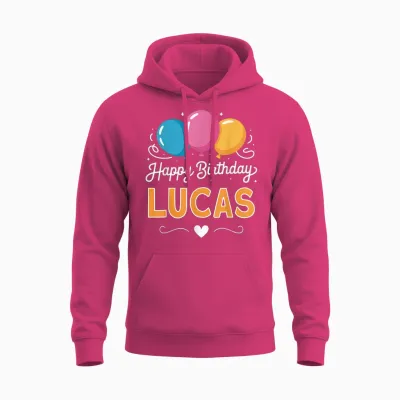 Joyeux Anniversaire En Disant Lucas Unisex Hoodie - Heliconia