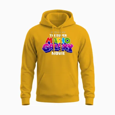 The Super Mario Galaxy Movie Logo Unisex Hoodie - Gold