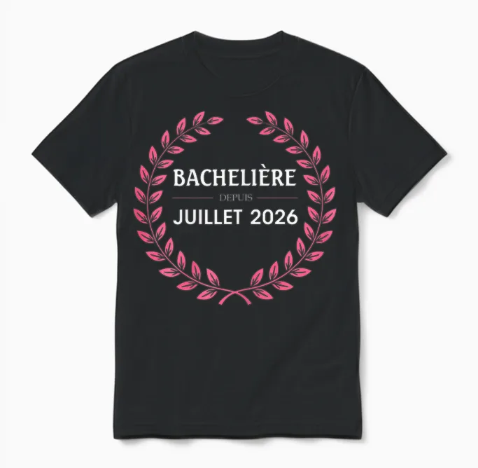 Bachelière 2026 Félicitations Réussite Bac Souvenir Fille Unisex T-Shirt in Black