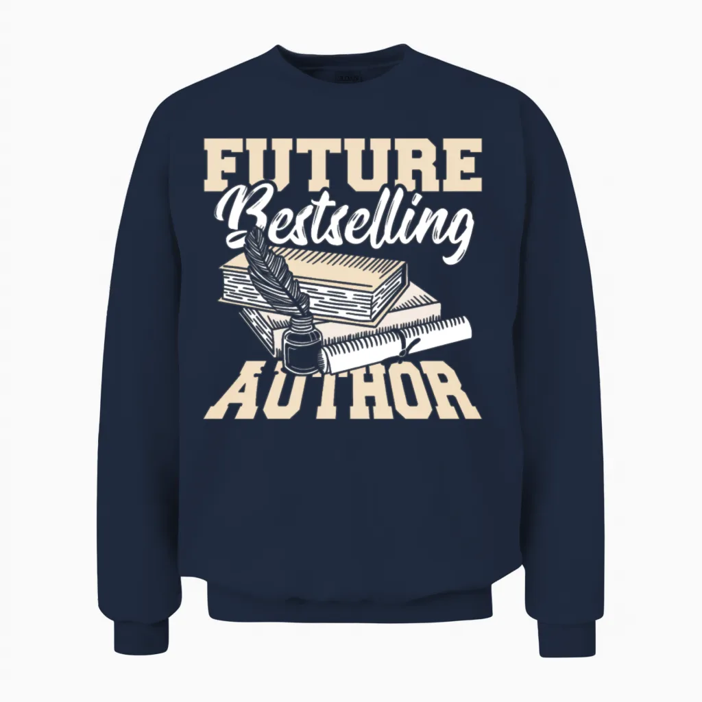 Novel Bookworm Writing Author Must Haves Unisex Sweatshirt in Navy