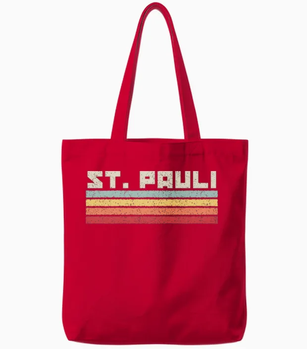 St Paulian Hambourg Nord Allemagne Nord Patrie T-Shirt Haut De Gamme Tote Bags in Red
