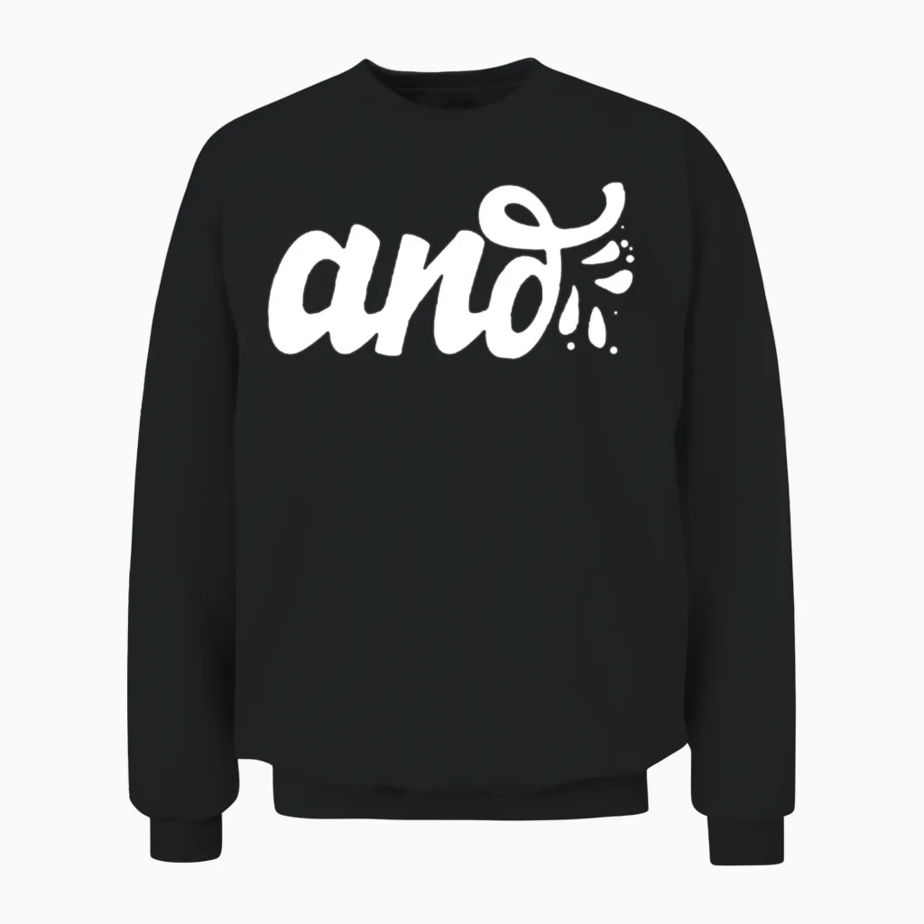 And Only Typography Funny Unisex Sweatshirt in Black