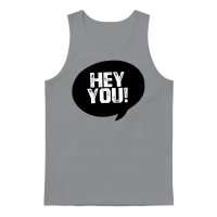 Hey You Dark Unisex Tank Top - Sport Grey – 1