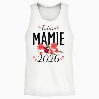 Future Granny 2026 Announcement Pregnancy Grandma Unisex Tank Top - White