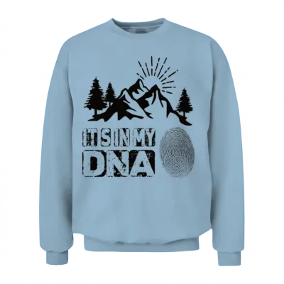 Hiking It in My Dna Unisex Sweatshirt - Light Blue