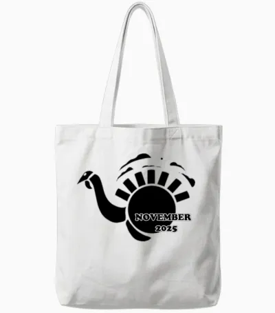 November 2025 Turkey Tote Bags - White