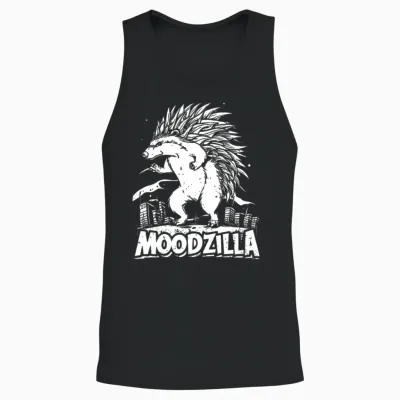 Porcupine Funny Unisex Tank Top - Black