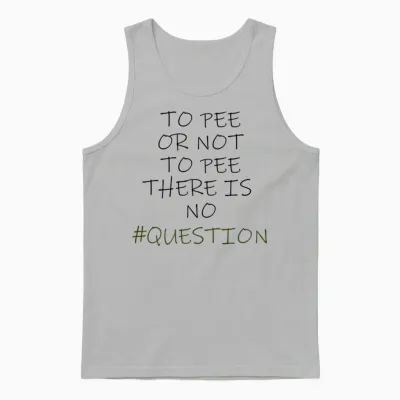 To Pee or Not to Pee Retro Unisex Tank Top - Ash