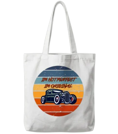 Retro Car Tote Bags - White