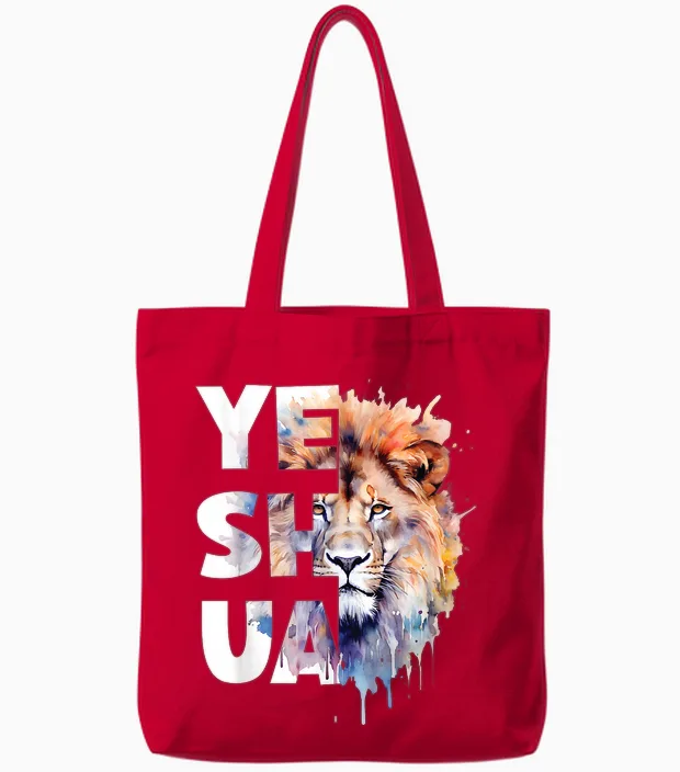 Yeshua Löwe Von Juda Fürchtet Nicht Bibel Christlich Religiös Tote Bags in Red