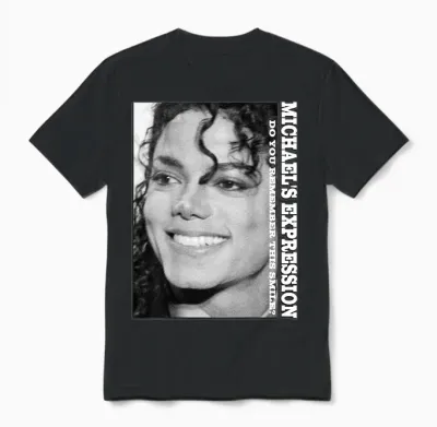 Michael Jackson 712 Back Printed Unisex T-Shirt - Black