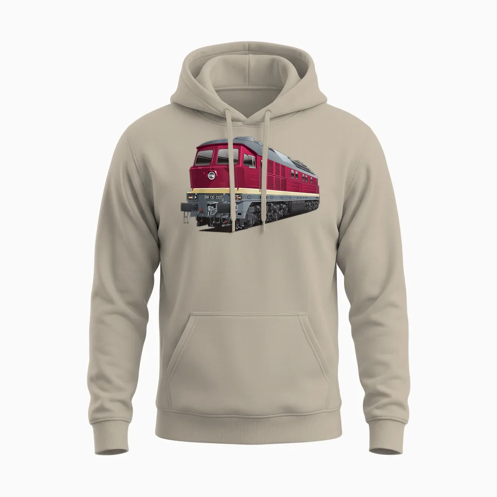 Ludmilla Model Railway Diesel Locomotive Br 132 Br 232 Unisex Hoodie in Sand