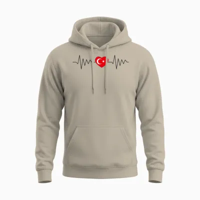 Türkei Flagge Türk Bayragi Herren Türkei Kinder Türkiye Unisex Hoodie - Sand
