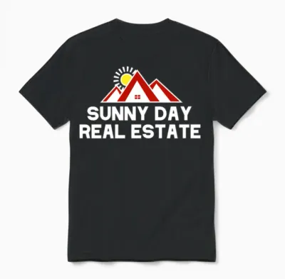 Sunny Day Real Estate Agent Realtor Unisex T-Shirt - Black