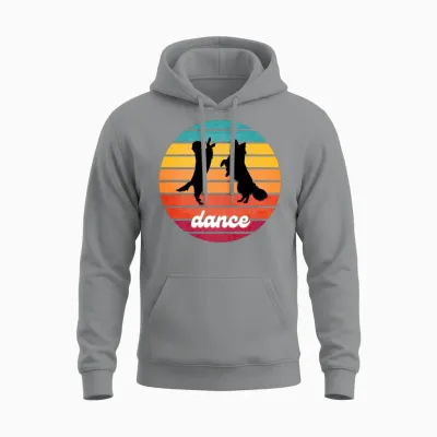 Retro Dance Dogs Unisex Hoodie - Sport Grey