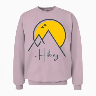 Hiking - Keep Calm and Hike On Unisex Sweatshirt - Light Pink