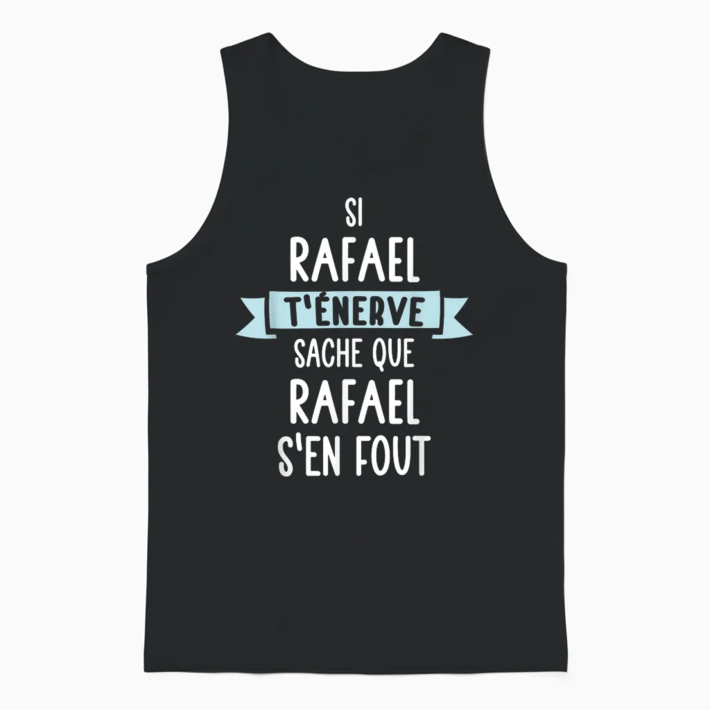 Gift Man Humour Name Personalized Rafael T-Shirt, Black, S Unisex Tank Top in Black