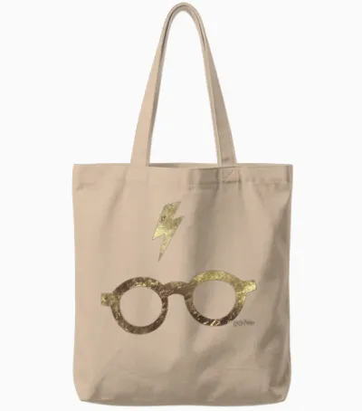 Harry Potter Glasses and Scar Tote Bags - Natural