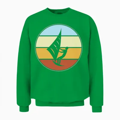 Kite Surfing Retro Unisex Sweatshirt - Irish Green