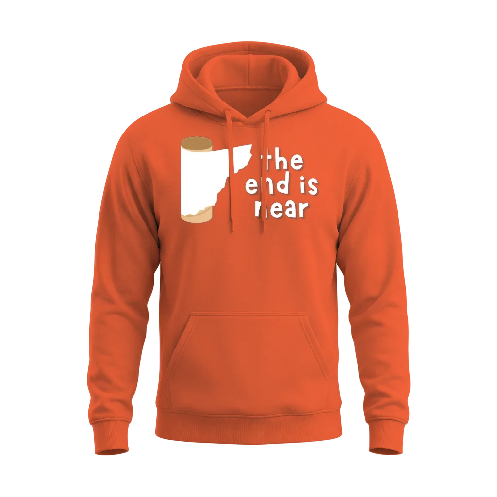 The End Is Near, Funny Unisex Hoodie - Orange