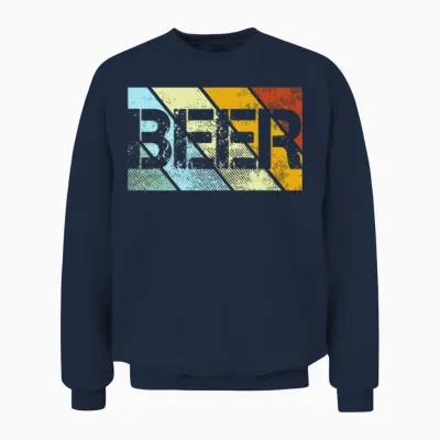 Beer Retro Unisex Sweatshirt - Navy