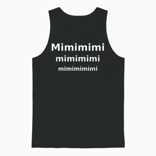 Mimimi Funny Saying Humour Statement Howling T-Shirt, Black Unisex Tank Top - Black