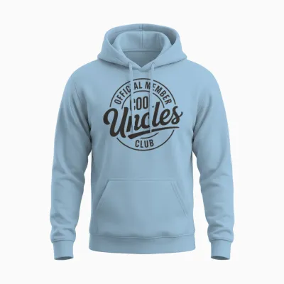 Official Member Cool Uncles Club Funny Uncle Father's Day Unisex Hoodie - Light Blue