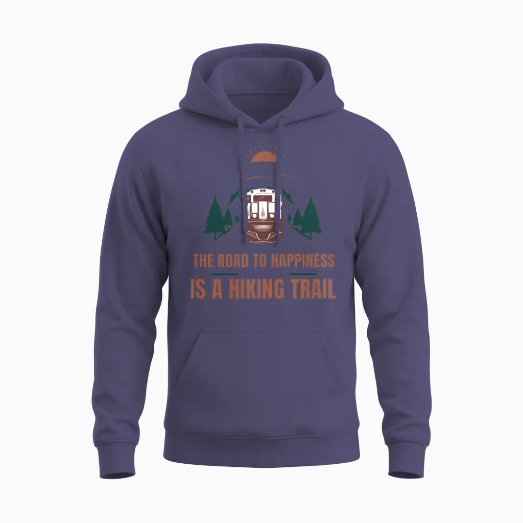 Hiking & Outdoors Gift Unisex Hoodie in Heather Sport Dark Navy