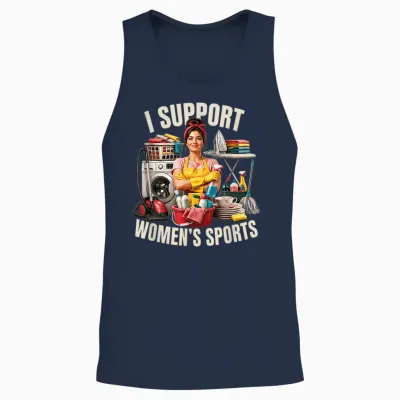 I Support Frauen Sport Humor Antifeminismus Backlash Zitat Unisex Tank Top - Navy