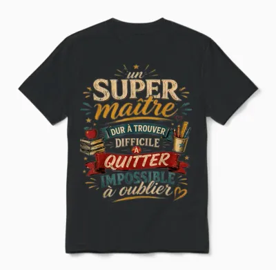 Gift a Super School Teacher End of Year Humor Original Unisex T-Shirt - Black