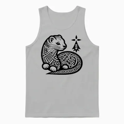 L'hermine Bretonne T-Shirt, Grey, S Unisex Tank Top - Ash
