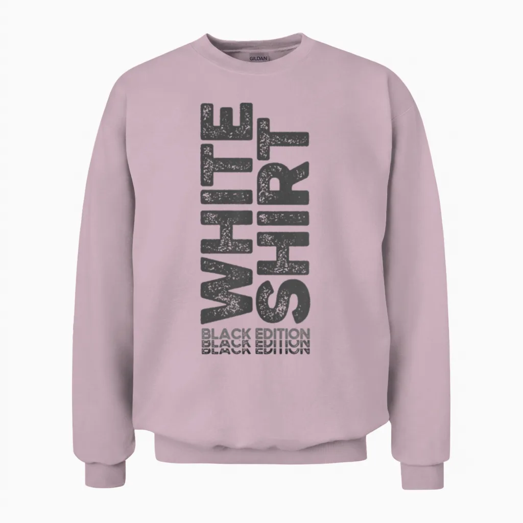 White Shirt Black Edition White Shirt Black Edition Unisex Sweatshirt in Light Pink