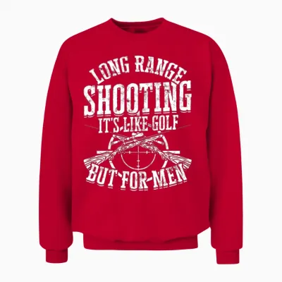 Long Range Shooting Range Gun Shooter Sniper Unisex Sweatshirt - Red