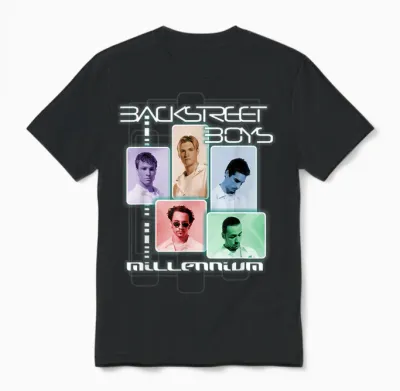 Backstreet Boys – Millenium Multi Color Unisex T-Shirt - Black