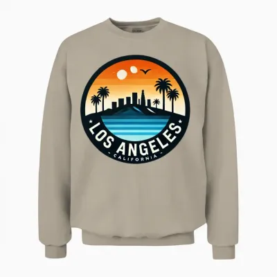 Los Angeles Retro Unisex Sweatshirt - Sand