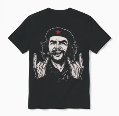 Shirt Che Guevara Revolution Cuba Rebel Vintage Cuban Cigar Unisex T-Shirt - Black