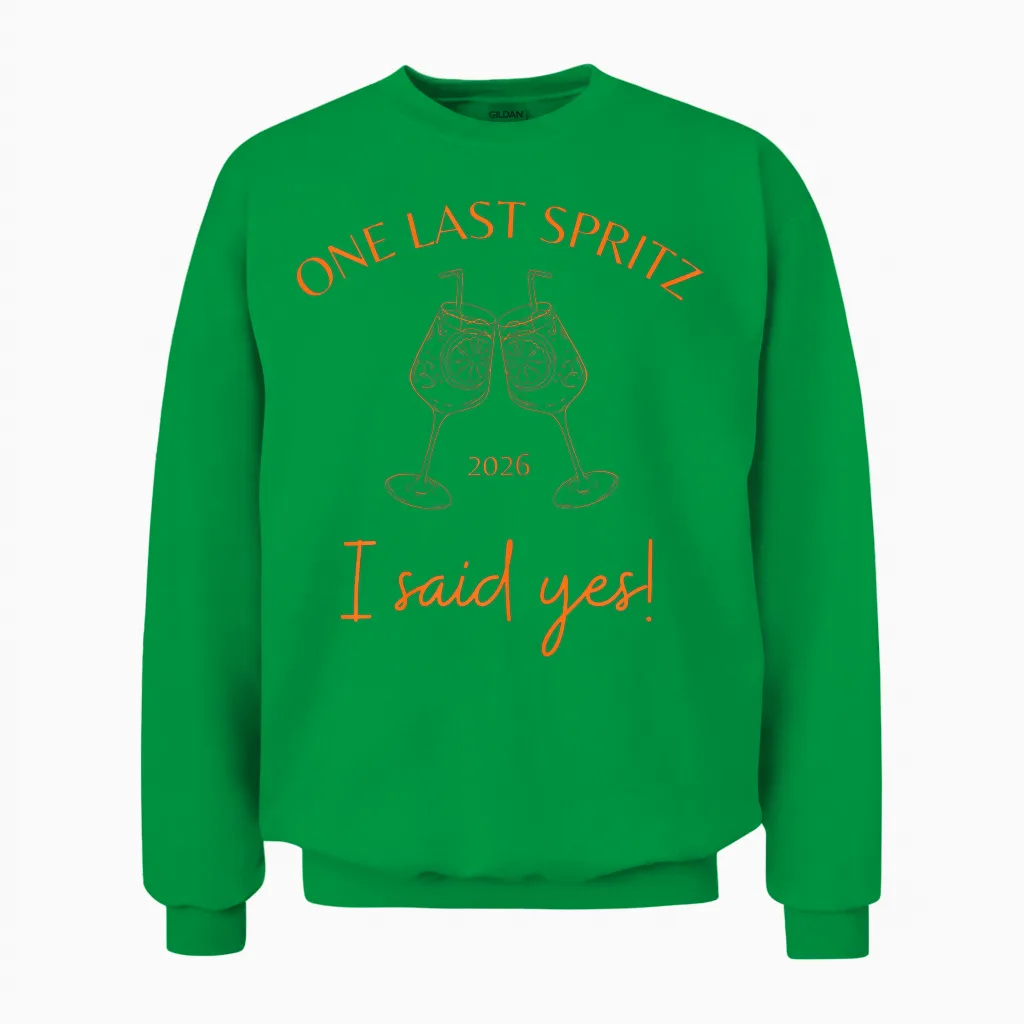 Vino Und Spritz Junggesellinnenabschied Jga Outfit Braut Unisex Sweatshirt in Irish Green