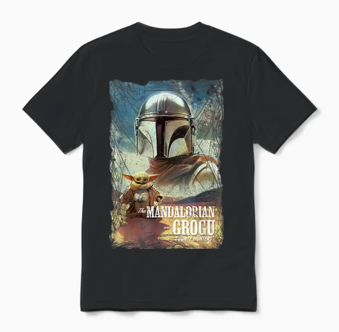 Star Wars the Mandalorian and Grogu Movie Classic Poster Art Unisex T-Shirt in Black
