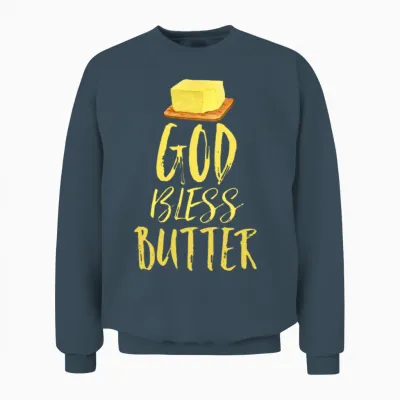 Butter Saying Funny Unisex Sweatshirt - Dark Heather