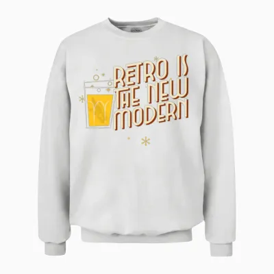 Retro Is the New Modern Unisex Sweatshirt - White
