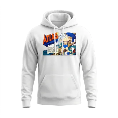 Atlas the Mighty Unisex Hoodie - White