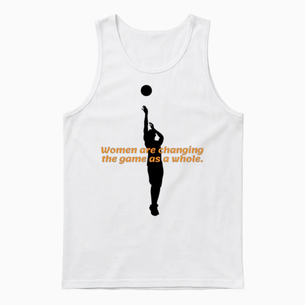 Women Are Changing the Game as a Whole Unisex Tank Top in White