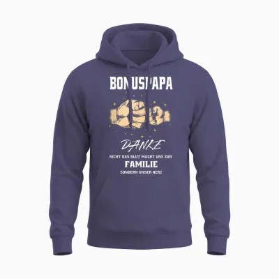 Bonuspapa Vater Vatertag Papa Stiefpapa Stiefvater Herren Unisex Hoodie - Heather Sport Dark Navy