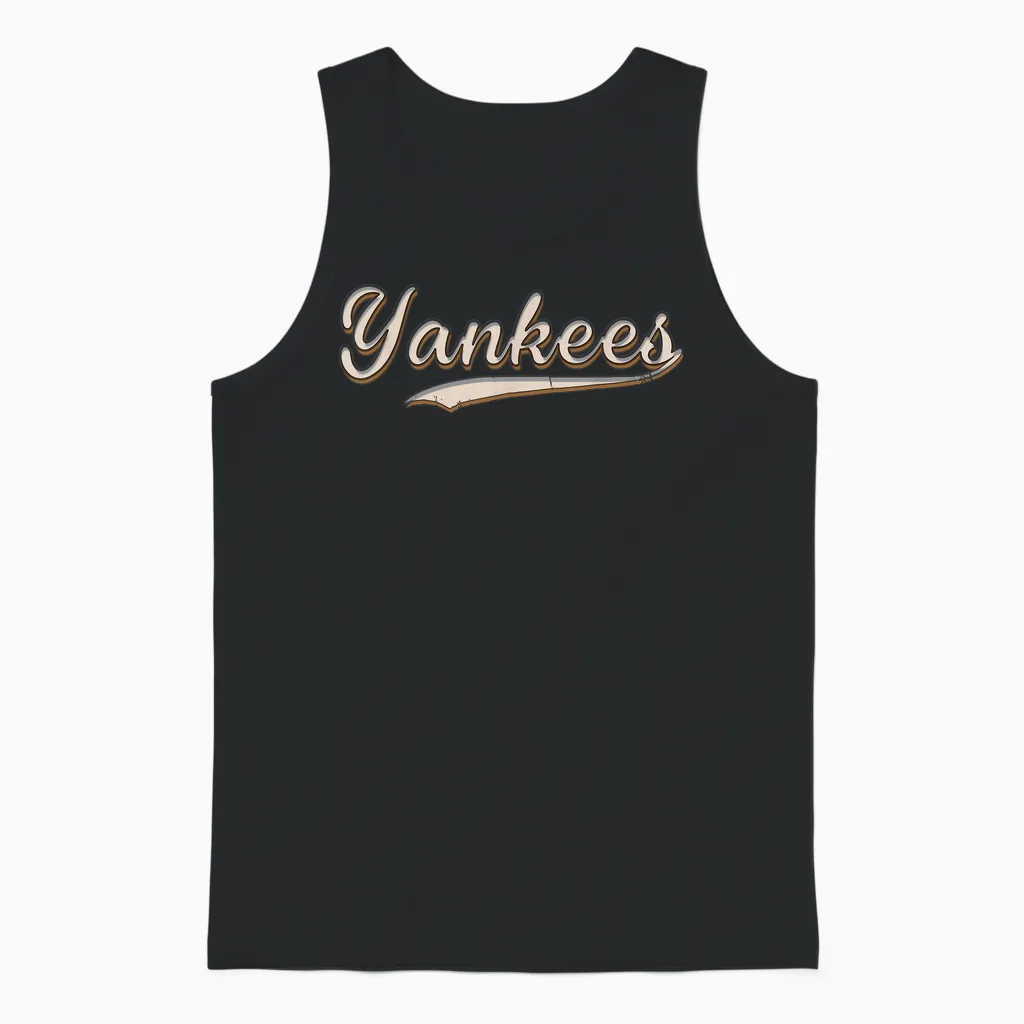 Yankees Vintage Retro Style Tee, Classic 70s & 80s Yankees Unisex Tank Top in Black