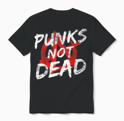 Punk Rock Pogo Anarchy Outfit for Punks + Punk Rocker Punk T-Shirt, Black Unisex T-Shirt - Black