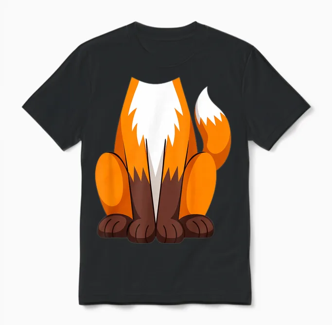 Costume Renard Pour Adulte, Homme, Femme, Enfant, Garçon Et Fille Unisex T-Shirt in Black