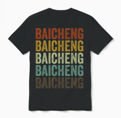 Baicheng China Retro Vintage Unisex T-Shirt - Black